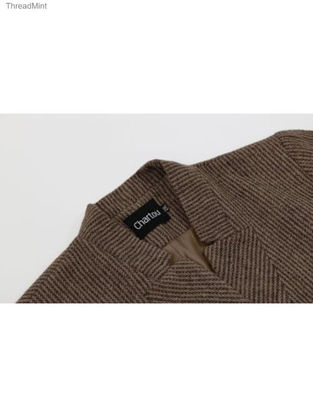 Long Sleeve Wool Blazer Jacket Winter Coat One Button Open Front - Picture 3 of 6